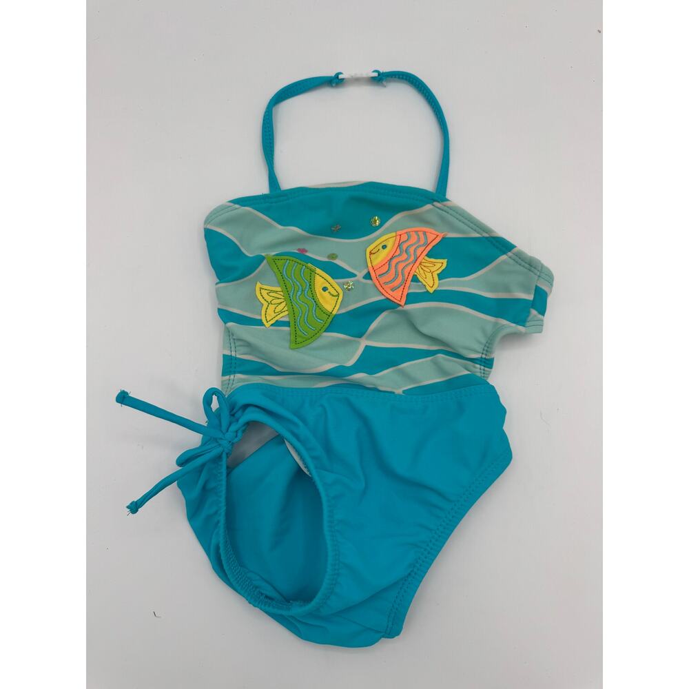 24 Month Sand n Sun Girl Blue One Piece Swimsuit Bathing Suit